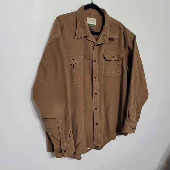 Cabela’s Men’s 2XL Outfitter Series Brown Button Up Shirt Outdoor Hunting - Picture 1 of 6